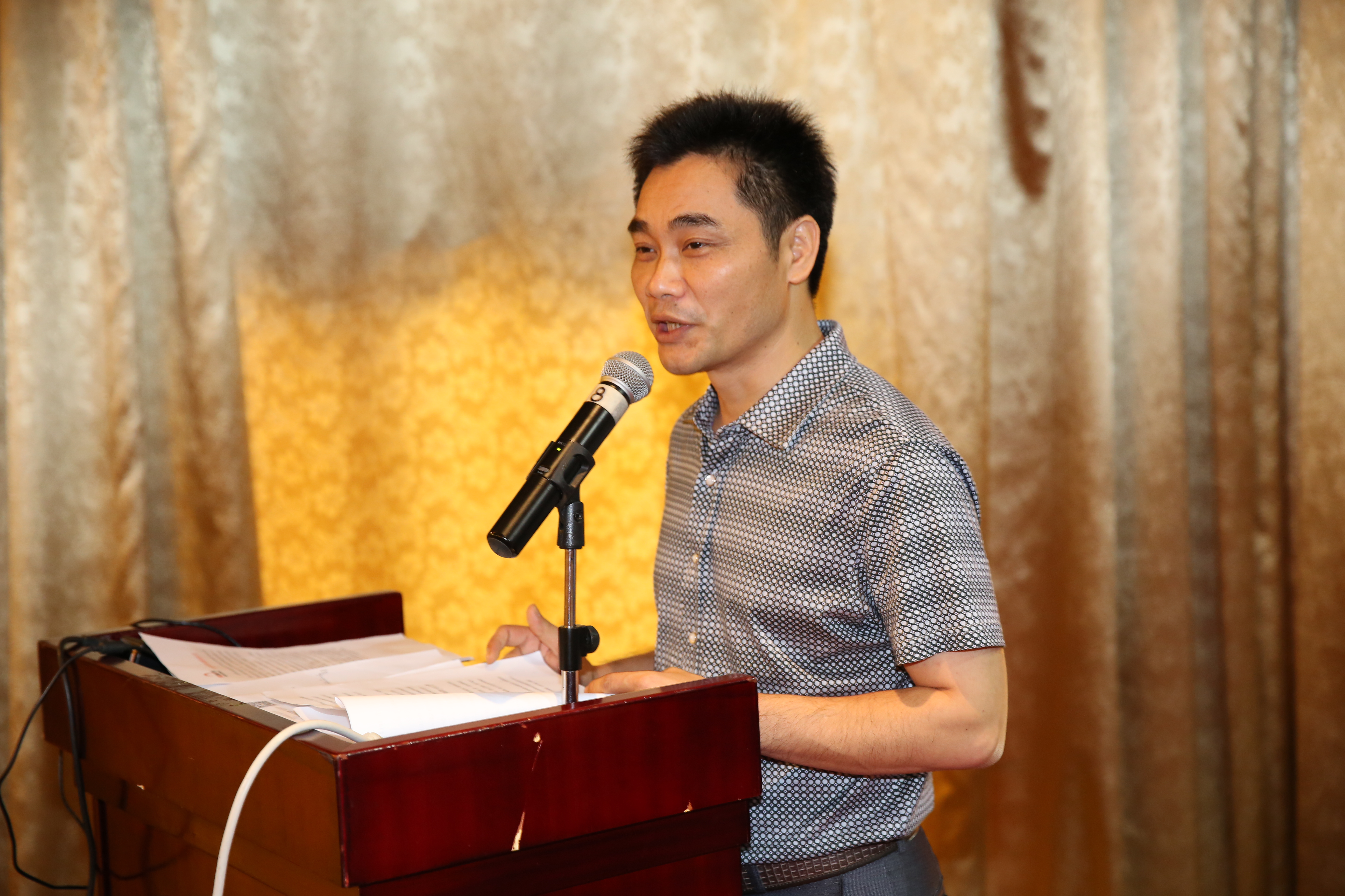 湛江市品牌中心主任陈龙生作年会报告.JPG